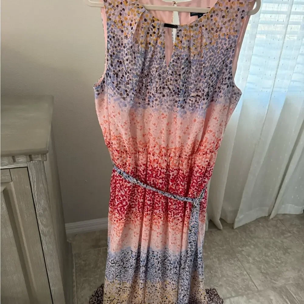 Lane Bryant Elegant Multicolor Gradient Maxi Dress